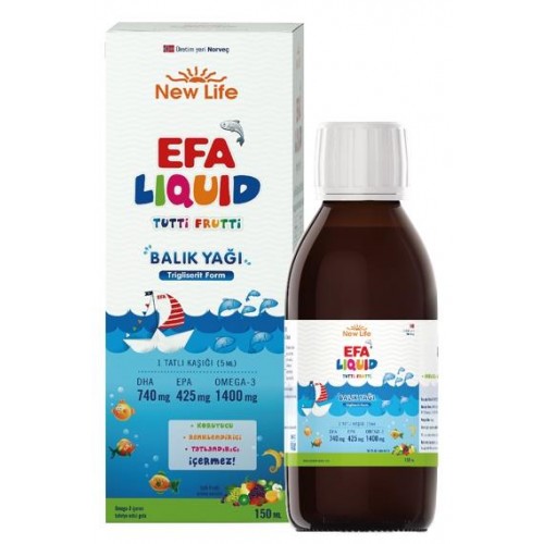 NewLife Efa Liquid Fish Oil 150ml Tutti Frutti