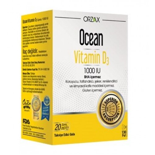 Ocean Vitamin D3 Spray 1000 IU 20ml